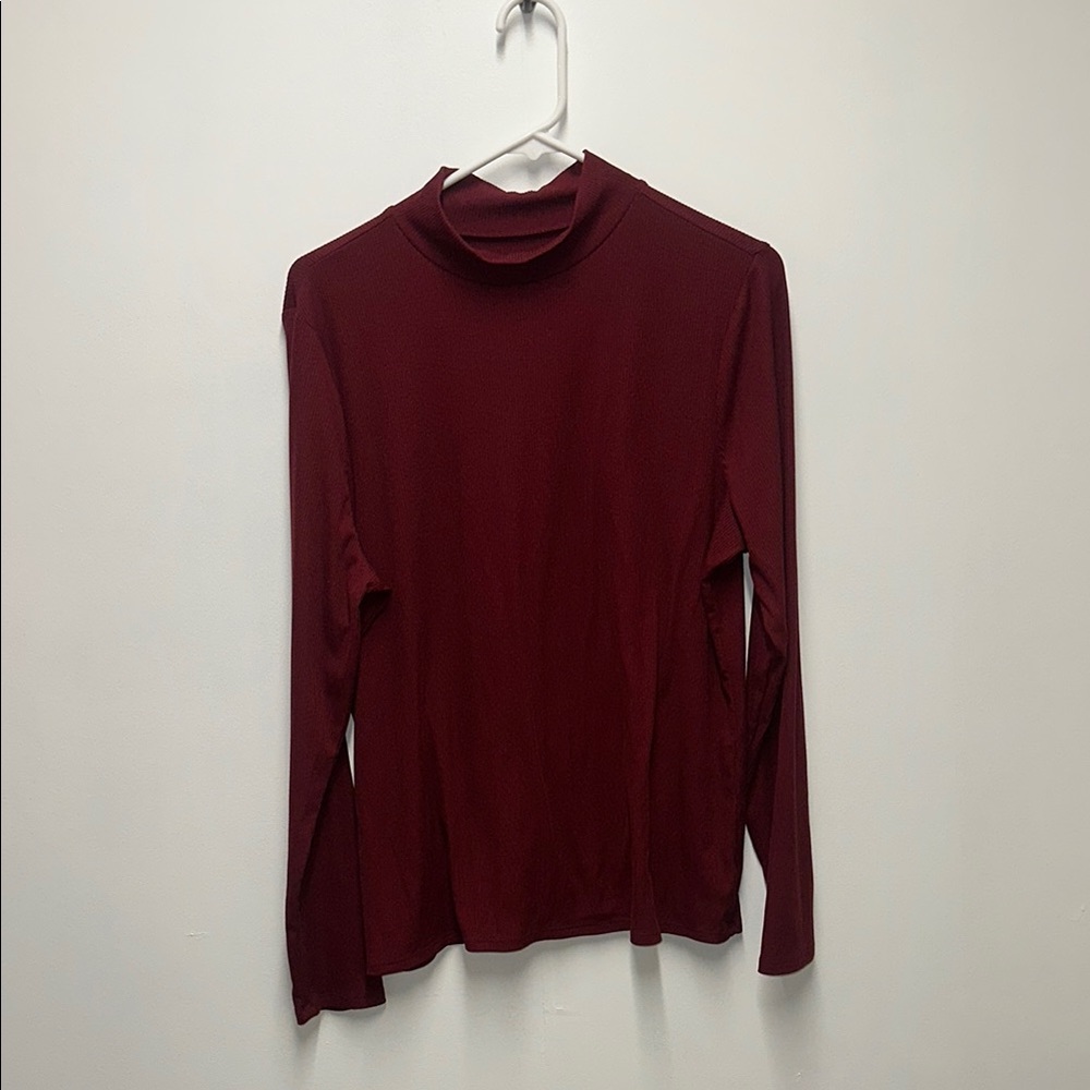 No Boundaries Deep Red Long Sleeve Blouse